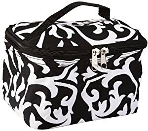 Black Damask Airbrush Makeup Bag